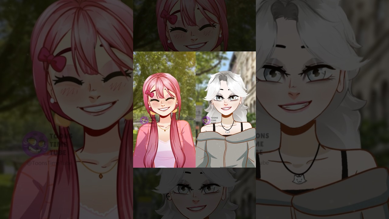 Pinki and Wenda | Who's better? 🤍🩷Human version #sprunki #animation