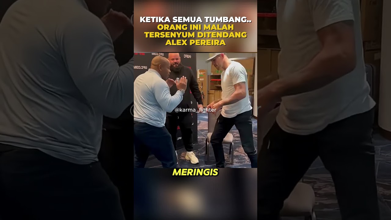 BIKIN KAGET‼️PRIA INI TERSENYUM SAAT DITENDANG ALEX PEREIRA!