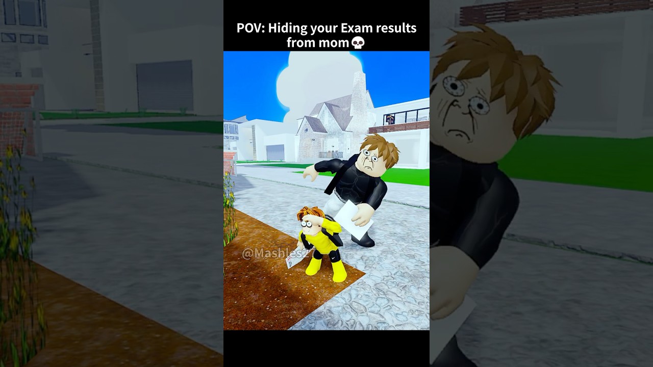 Hiding your exam results from mom😭 #roblox #shorts #robloxanimation #usa