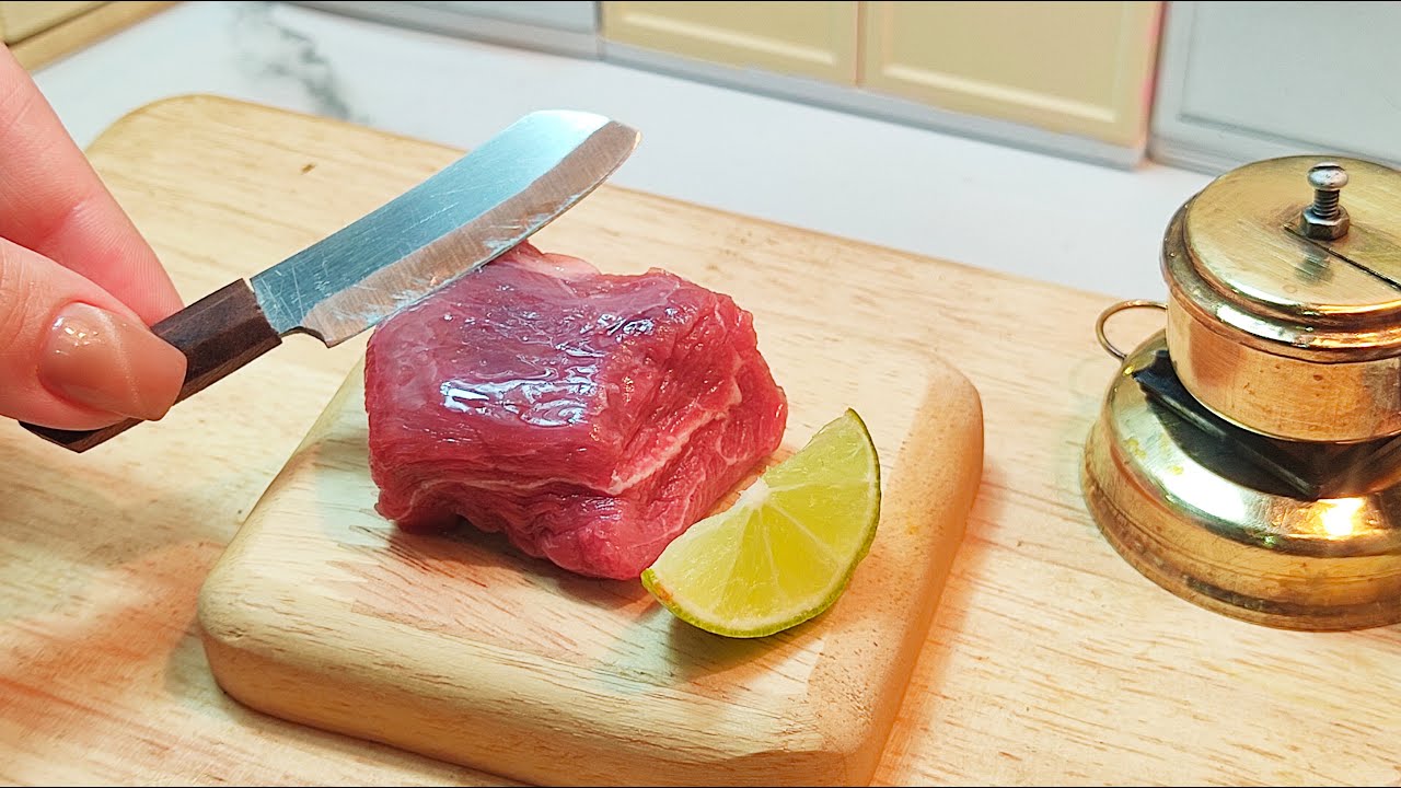 Easy and delicious miniature veal recipe | asmr cooking mini food