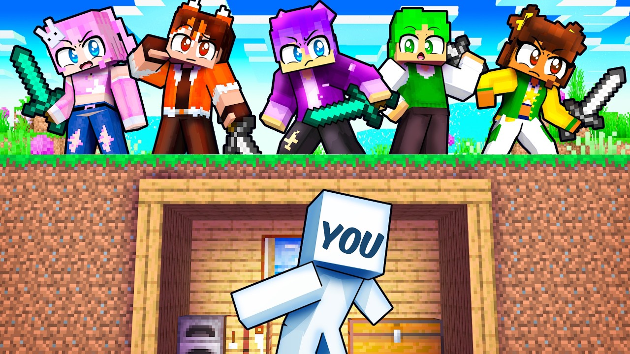 YOU vs 8 HUNTERS in Minecraft