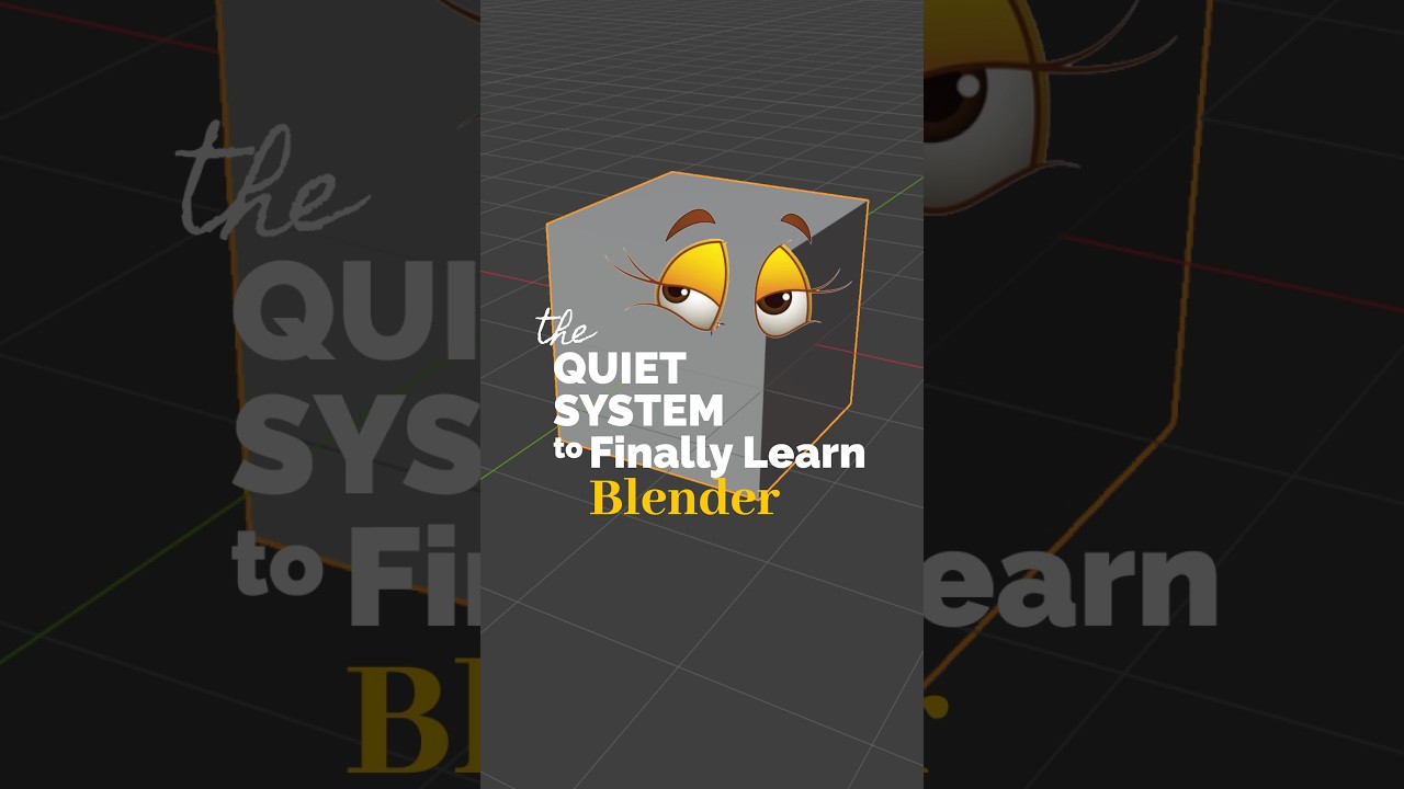 The quiet system to finally learn Blender 🤫