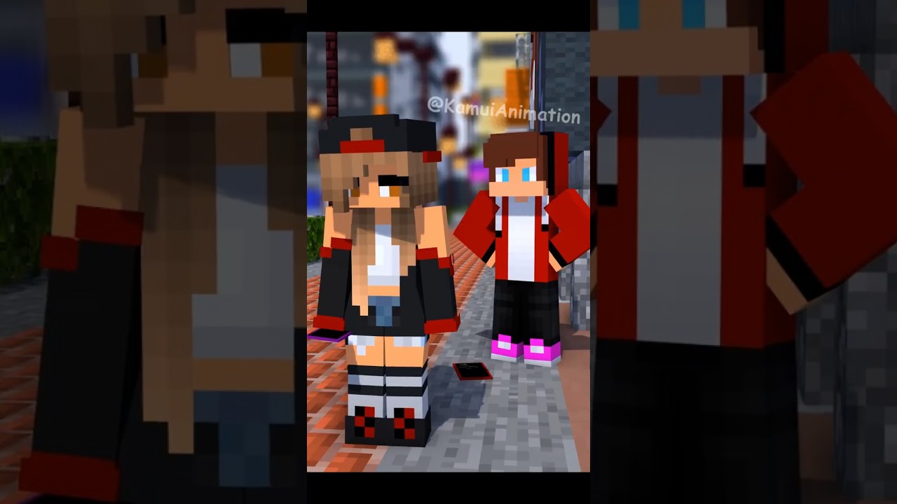 Fighting with a girl in Minecraft =💀 - MAIZEN Minecraft Animation #shorts