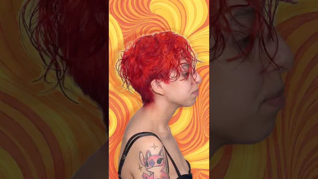 Fire Ombre Hair Dye Tutorial            #hair #hairdye #beauty