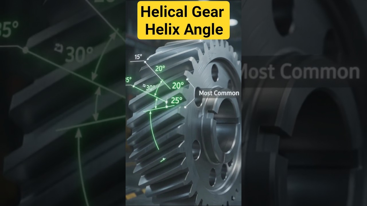 Helical Gear Helix Angle Calculation #Helicalgear #Gear #shorts