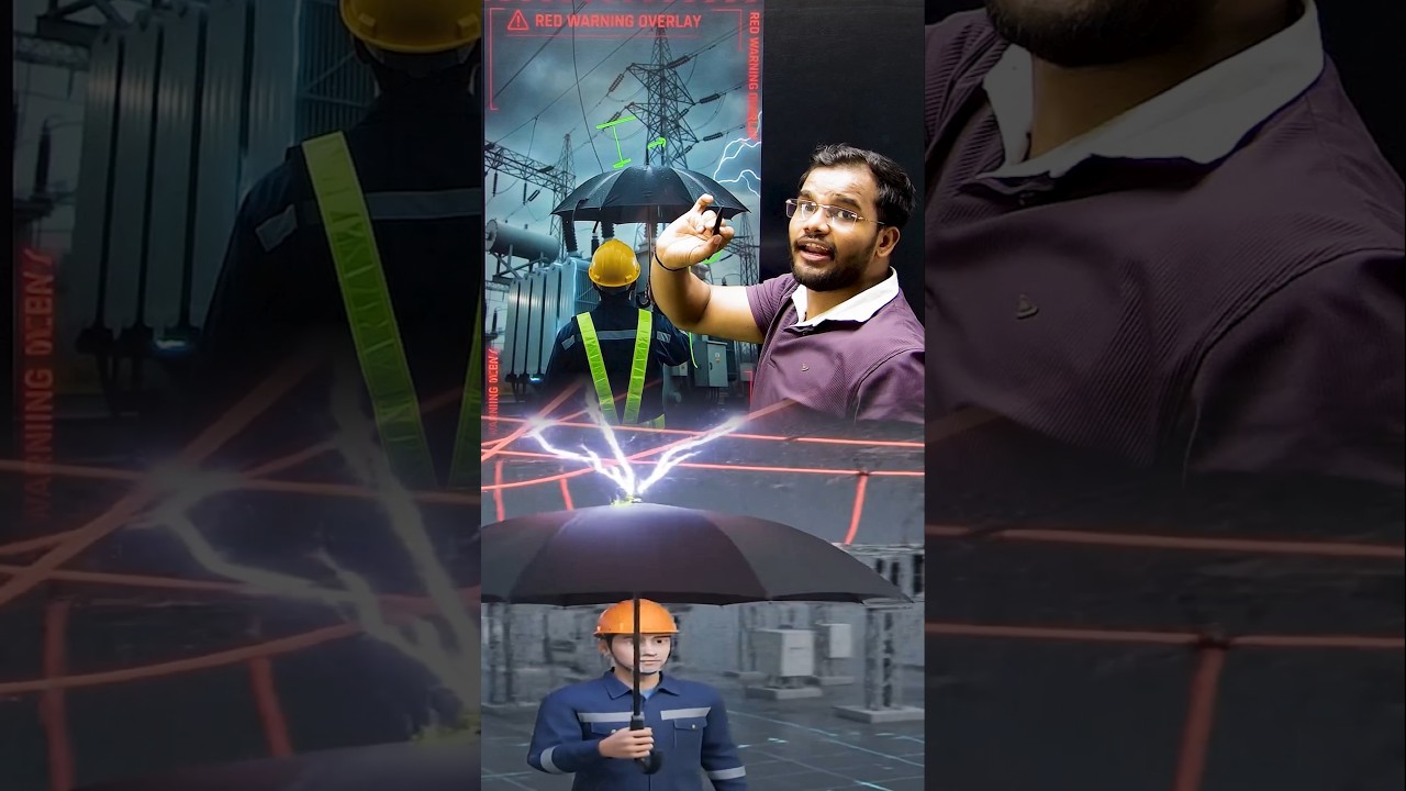 Why aren't umbrellas used in electric power house #science #education #physics #experiment #learning