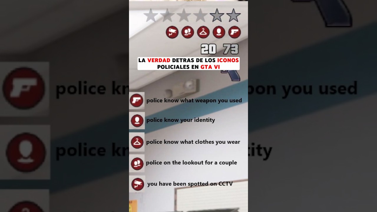 Así FUNCIONARÁ el NIVEL DE BÚSQUEDA en GTA VI 🚔 #GTA6 #RockstarGames #Gaming