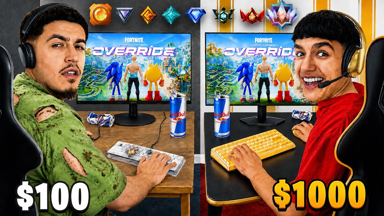 First to Unreal Legends Using Cheap vs Expensive Gaming Setups! (Fortnite Season 4)