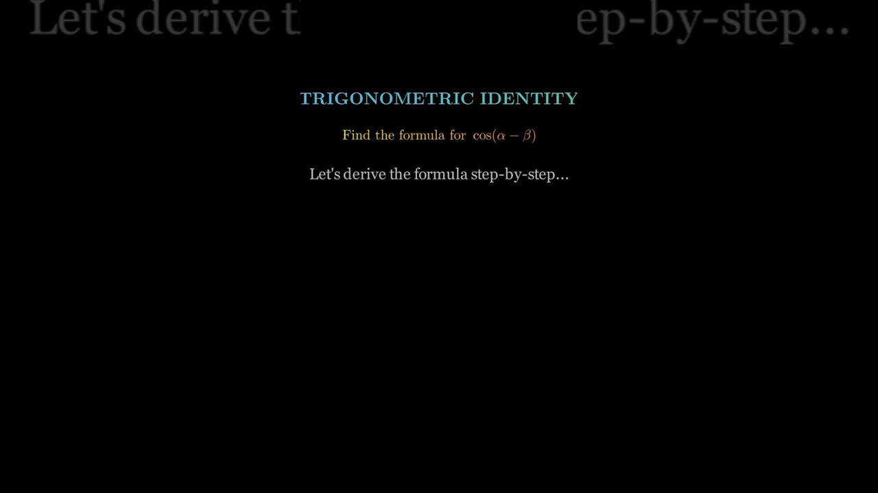 Trigonometric Identities