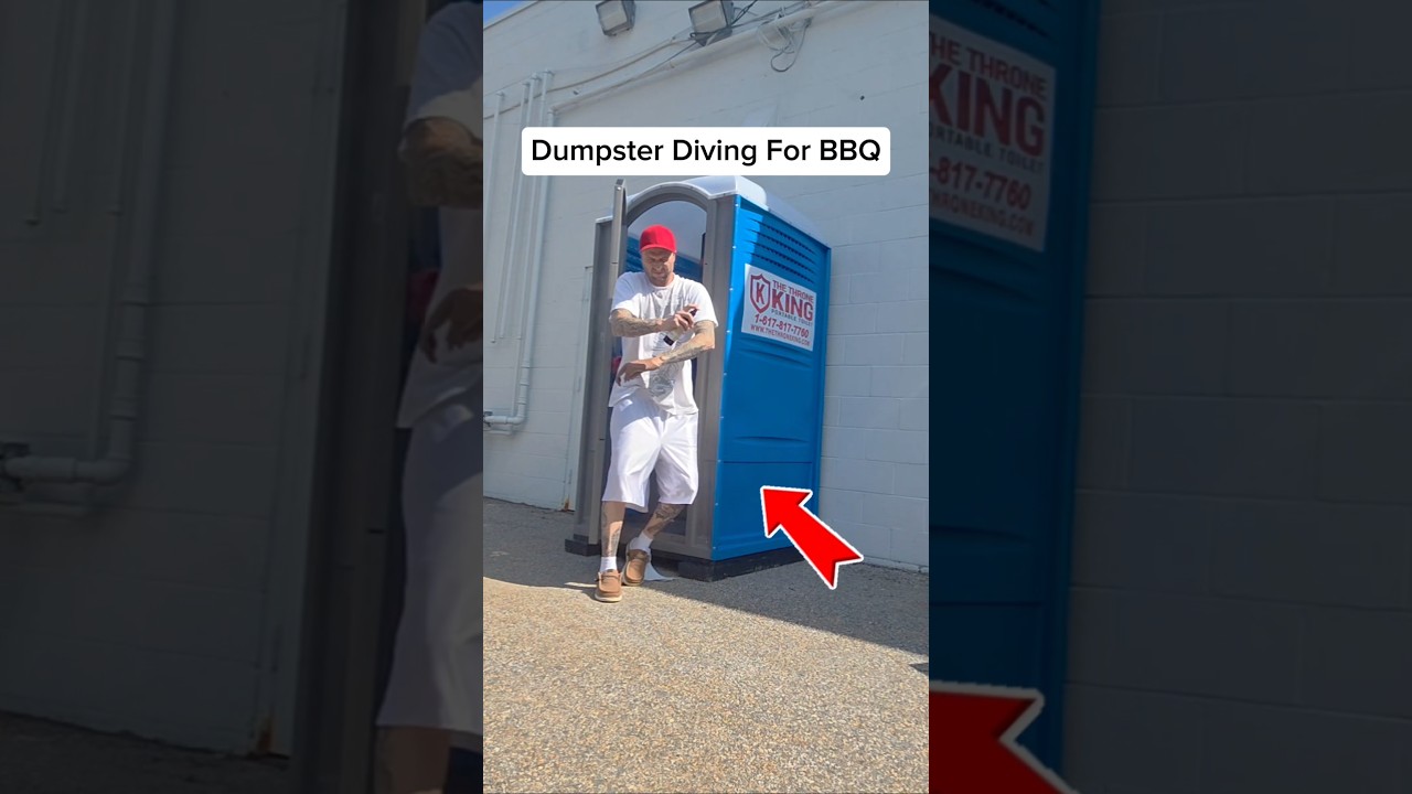 Dumpster diving for BBQ! Is that a gaming chair? #dumpsterdiving