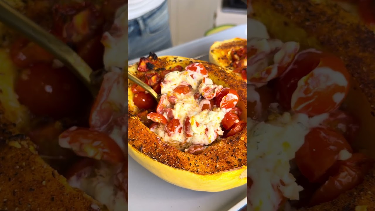 Viral Boursin Pasta Spaghetti Squash #recipe #lowcarb #highprotein