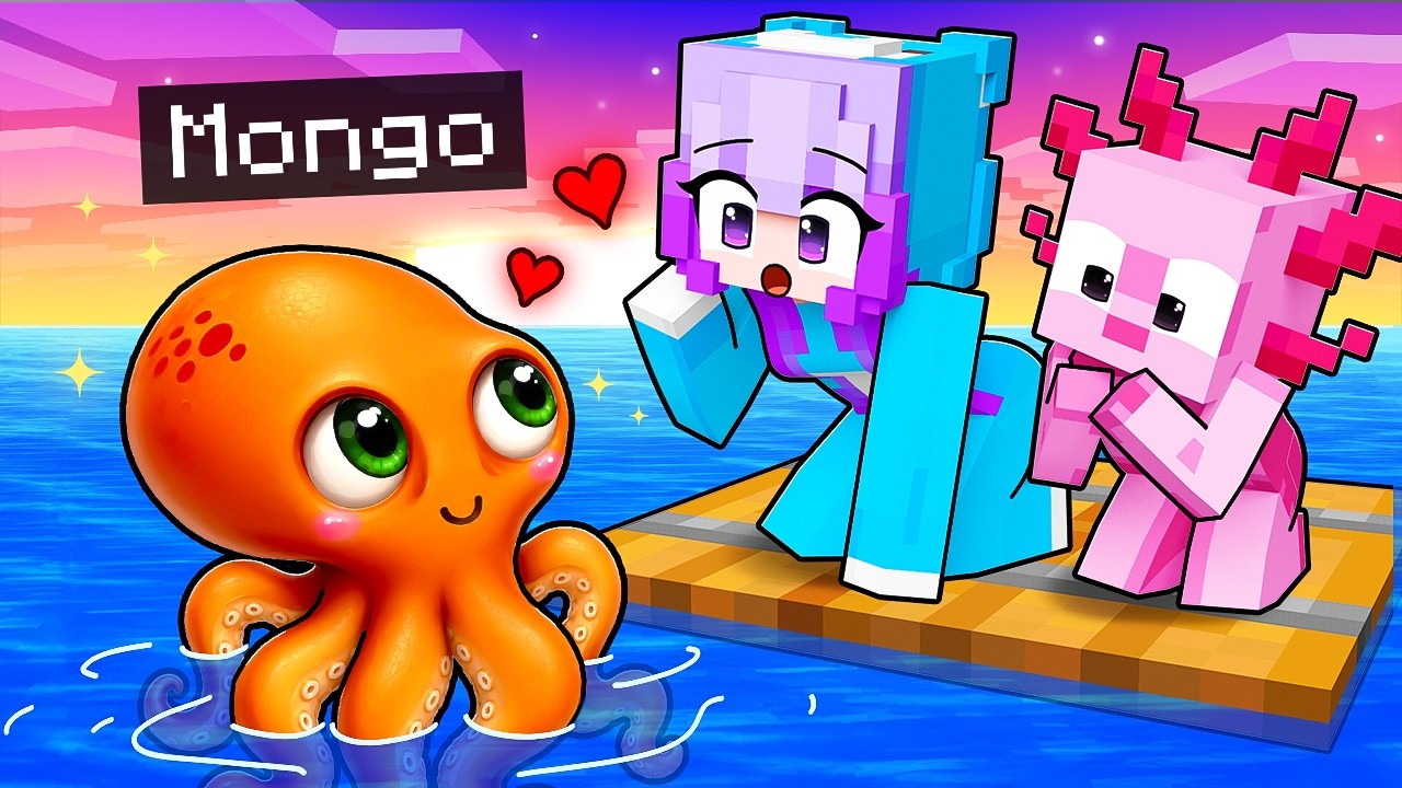 I Pretended to be BABY KRAKEN on a One RAFT!