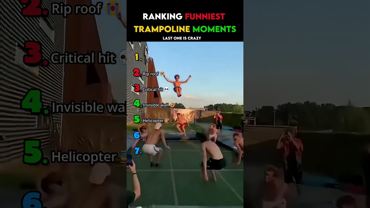 RANKING FUNNIEST TRAMPOLINE MOMENTS💥 #trampolinepark #funny #shorts