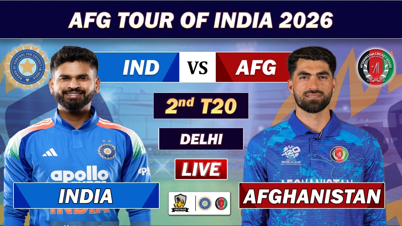 INDIA vs AFGHANISTAN 2nd T20 MATCH LIVE COMMENTARY | IND VS AFG LIVE