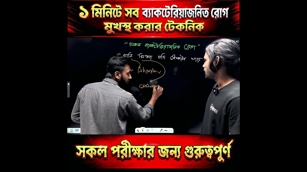১ মিনিটেই সব ব্যাকটেরিয়াজনিত রোগের নাম মনে রাখার টেকনিক!