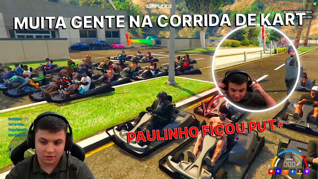 PAULINHO SE DÁ MAL NA CORRIDA DE KART E ACABA SAINDO DA LIVE (Paulinho o LOKO)