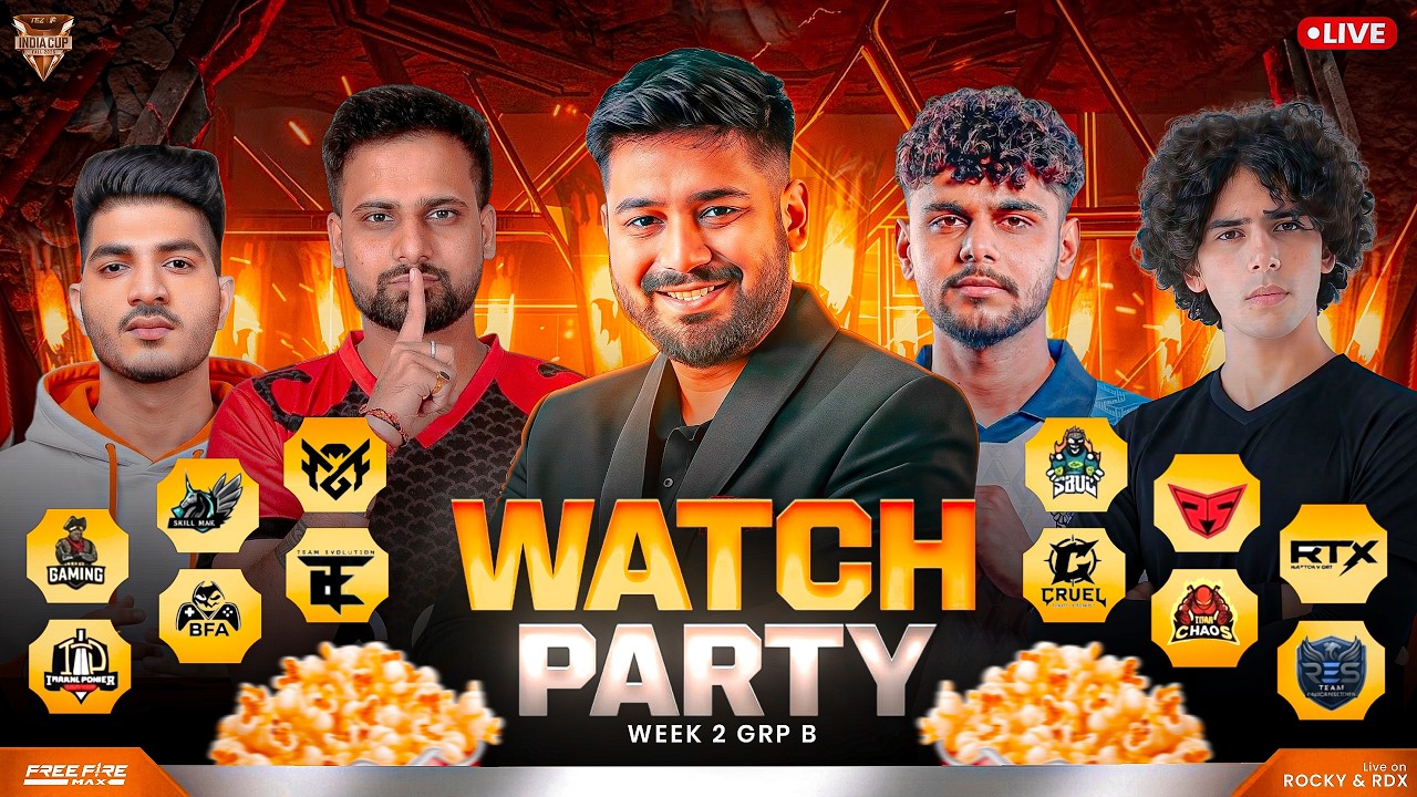 TEZ FFMIC 2026 Fall | GROUP STAGE - WEEK 2 | DAY 2 | GROUP B Watch Party #freefirelive #gyangaming