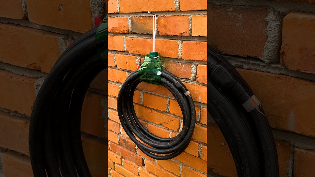 Easy DIY Water Hose Organizer #easy #hose #storage