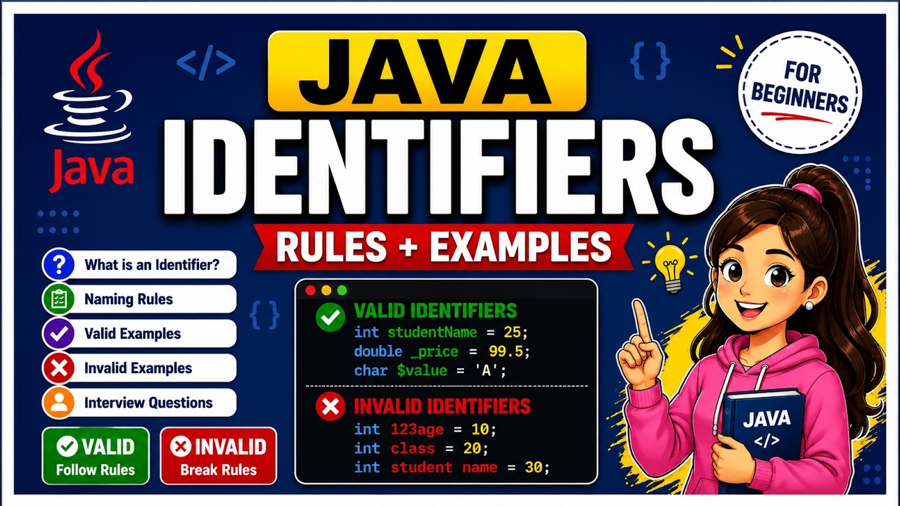 Java Identifiers | Rules, Examples & Naming Conventions | Core Java Interview Questions