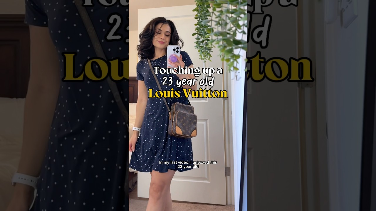 Touching up a 23 Year Old Vintage Louis Vuitton Handbag 👜