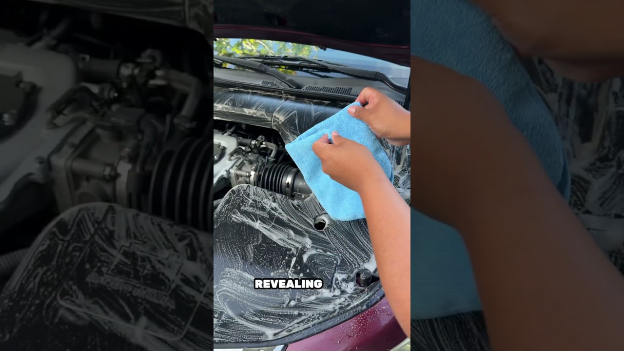 NO HOSE ❌ Engine Bay Clean Up! #chemicalguys #interior #quickdetailer #enginebay #deepclean