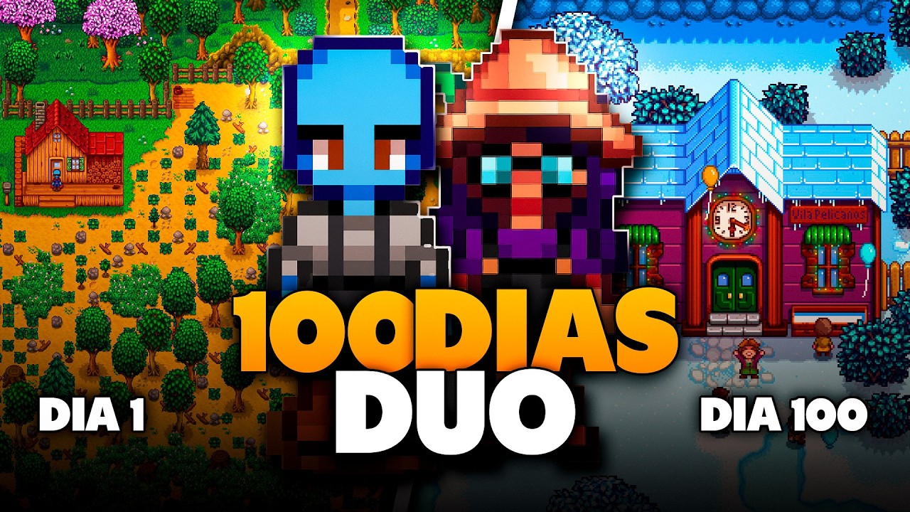 SOBREVIVI 100 DIAS no STARDEW VALLEY em DUO - O FILME
