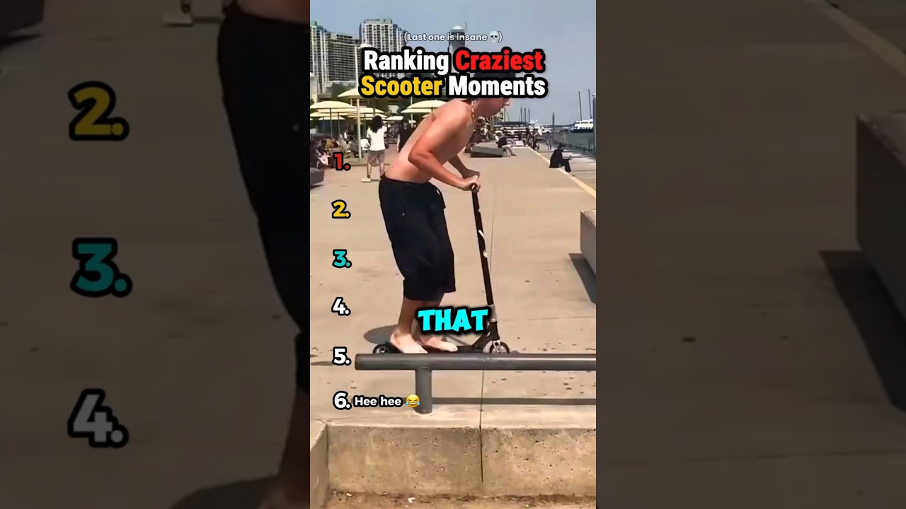 🛴💀 Ranking The Craziest Scooter Moments Ever 😭 Which one was the craziest👀 #shorts #funny