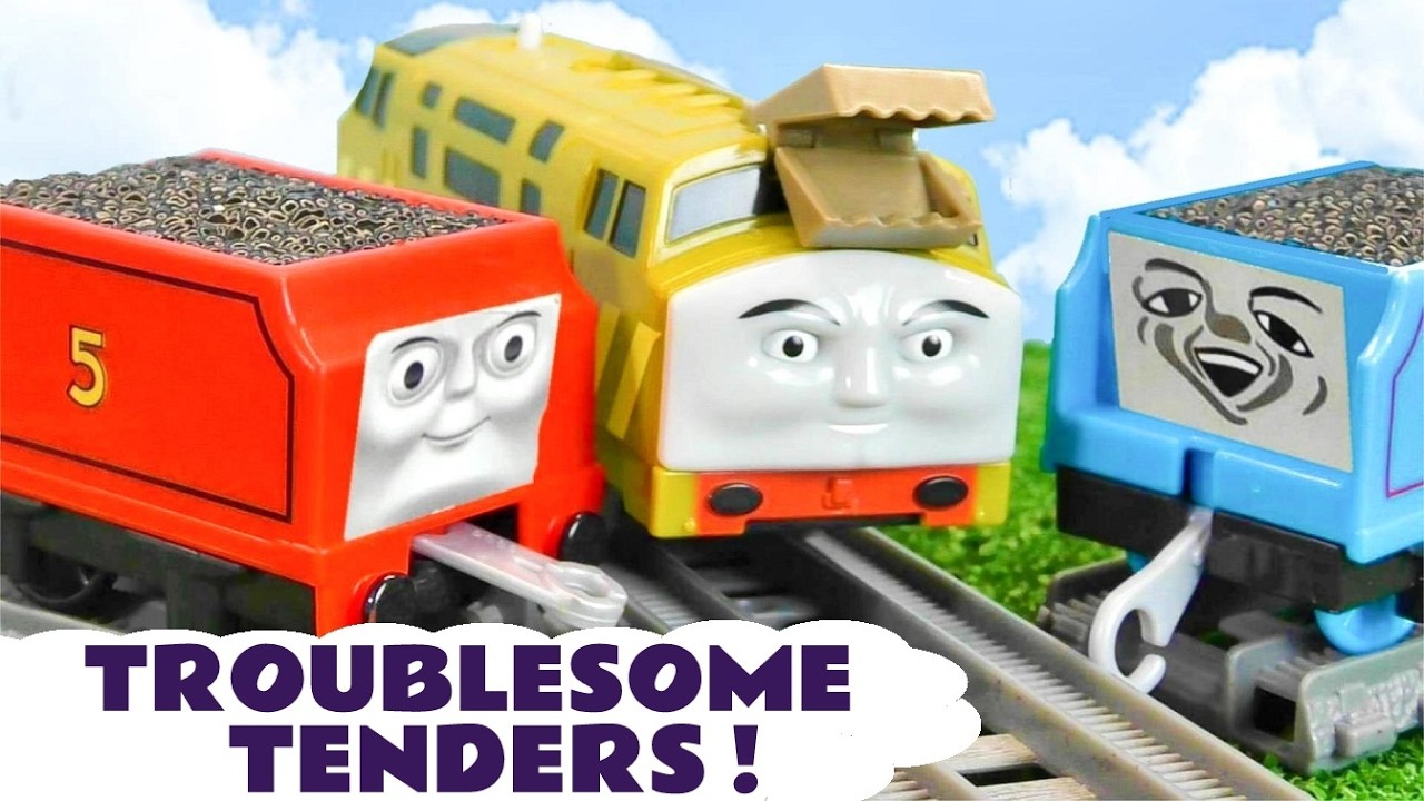 Troublesome Tenders toy train story with Thomas trains