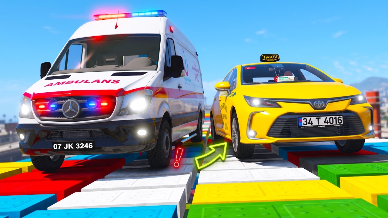 FRANKLIN TÜRK AMBULANS ARABALAR BU PARKURU İLK SEFERDE GEÇEMEDİ - GTA 5 MODS