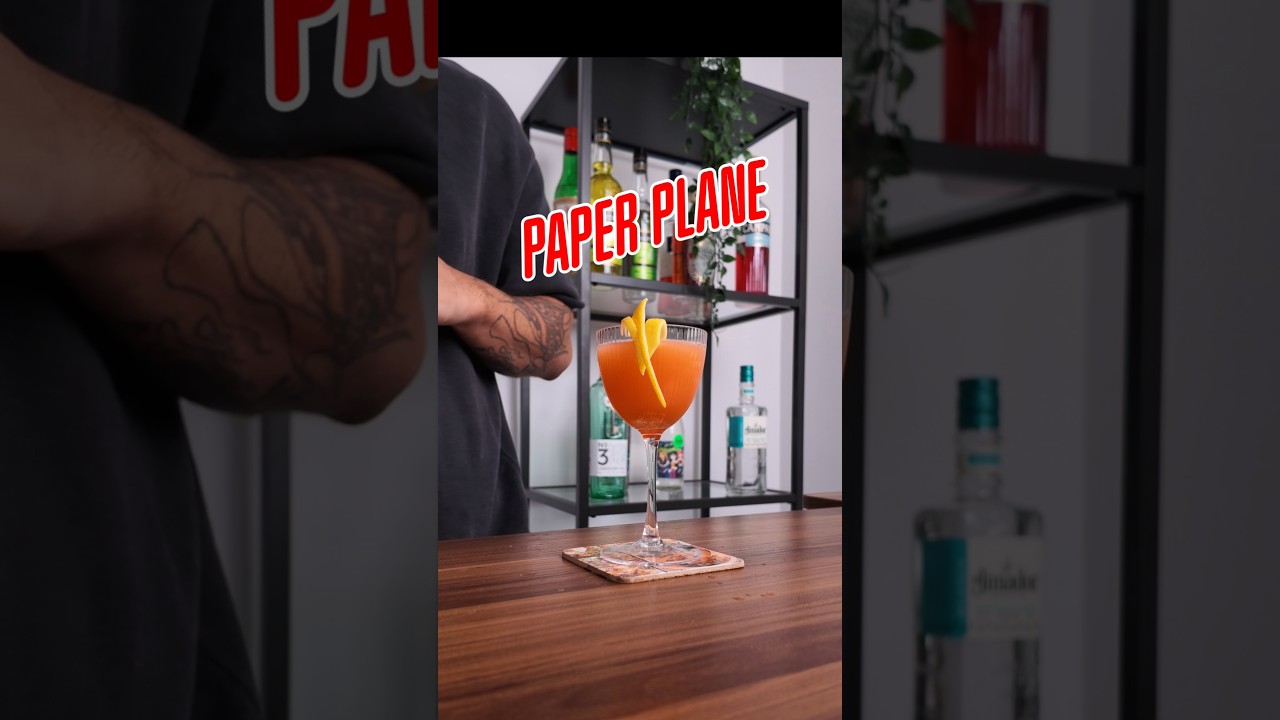 You ask for it , I do it ! How to make Paper Plane  #cocktail #bartender #bartenderlife #cocktails
