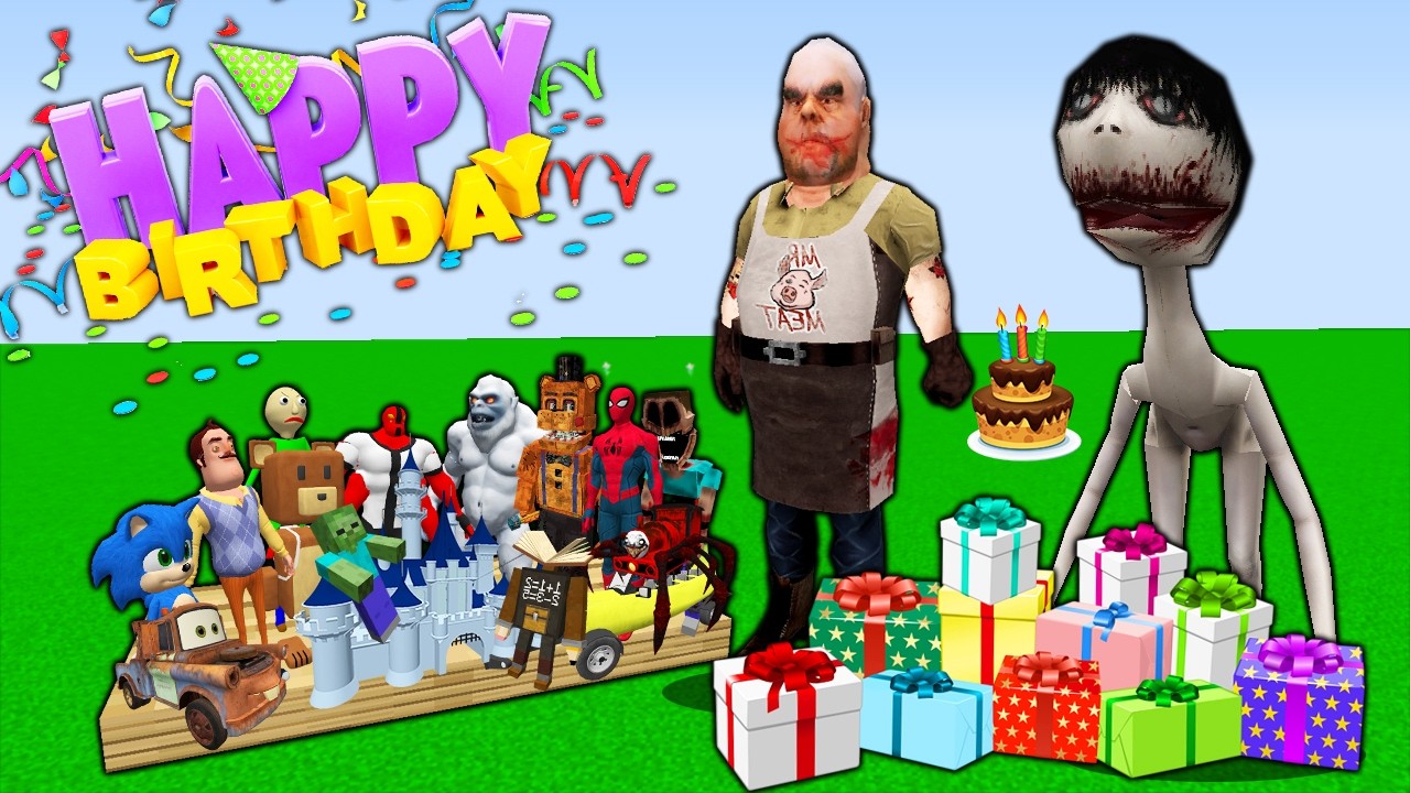 SCARY UMA VE MR. MEAT'IN DOĞUM GÜNÜ HERKES HEDİYE ALDI! - Minecraft