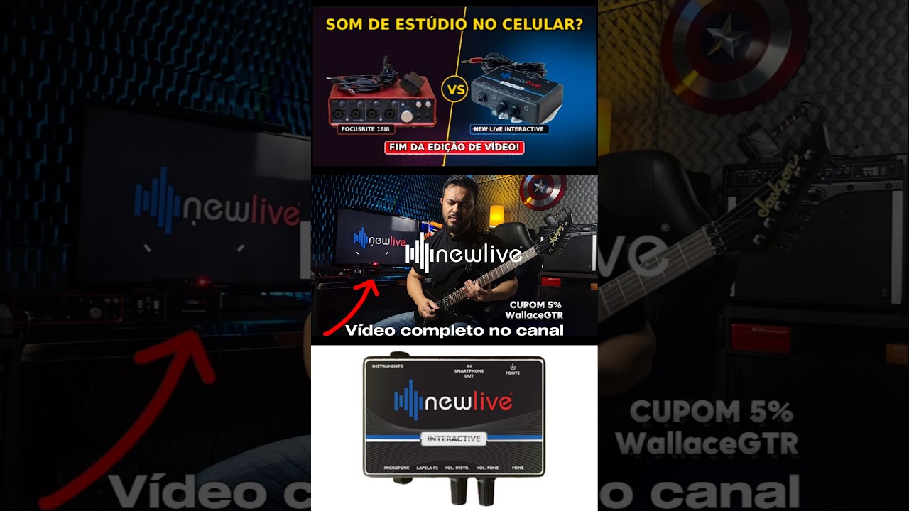 Gravação de guitarra direto no celular | Comparação entre Focusrite e New Live Interactive