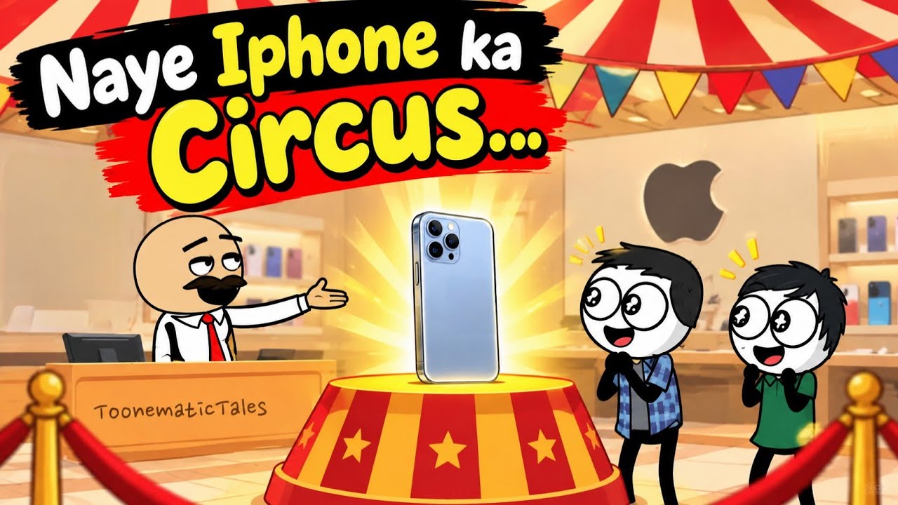 Naye iPhone ka Circus | ToonematicTales | #2danimation #iphone #duo @toonematictales 