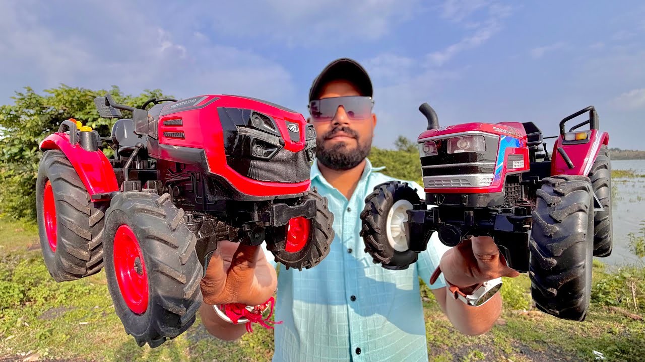 Big 2 Monster RC Off-roading Tractor Unboxing Vlog | Mahindra Arjun Novo 605 Di, Kubota 3140 |
