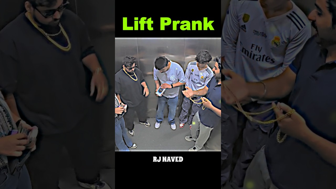 It's A Special Gift For Boy Prank In Lift 😅 Don't Miss The End 🫶Credit- Rj Naved 😚#rjnaved #comedy