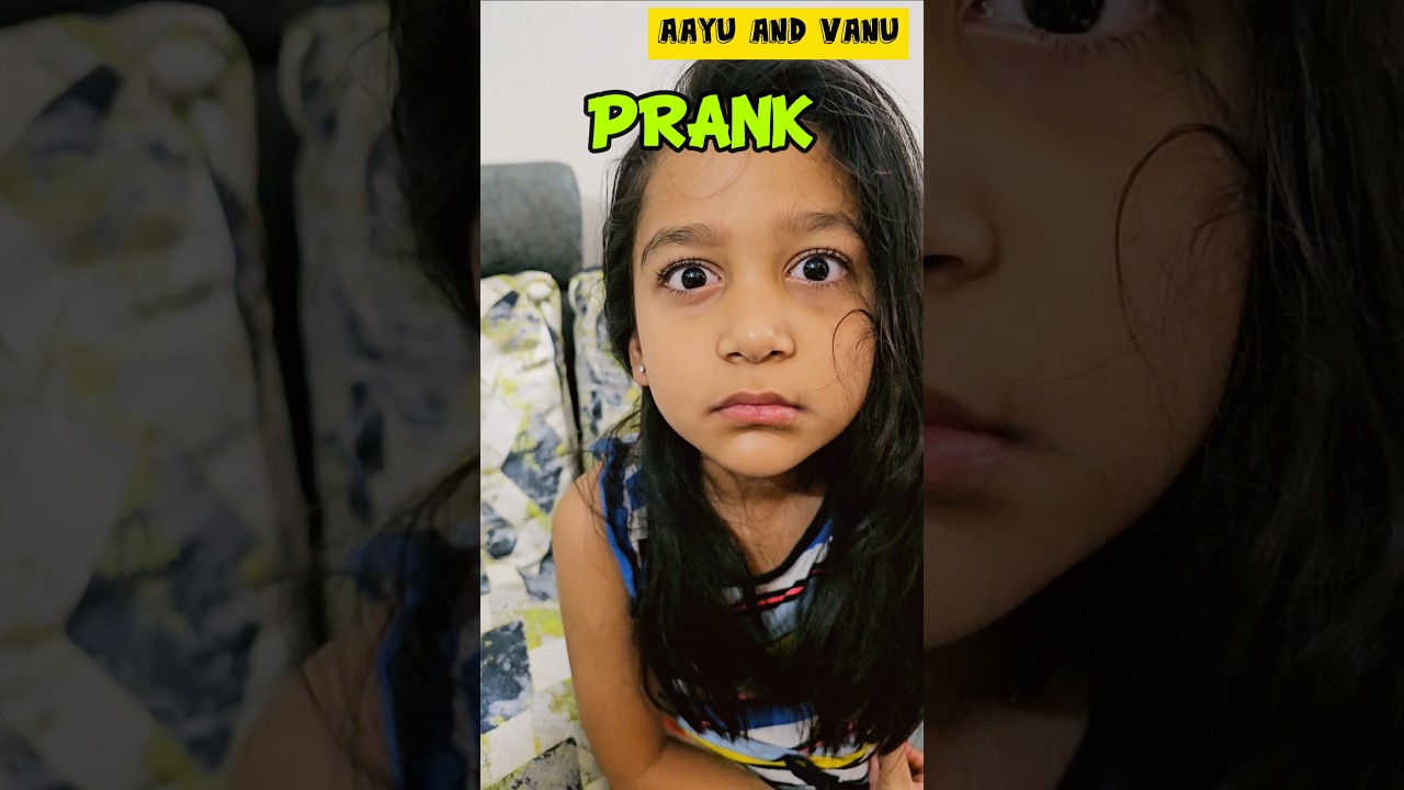 Mini Vlog 685 - Vanu Pe School PRANK 🤪🤣..Relatable hai kya ?? #aayuandvanu #shorts #prank #relatable
