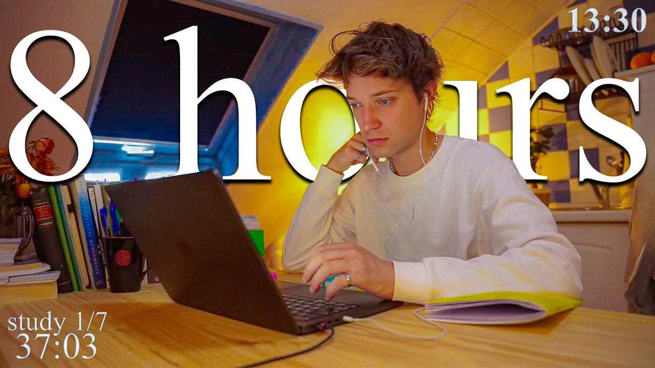 LIVE | 8-HOUR study with me in Paris 📚⛈️ rain sounds & pomodoro timer 60 & 10