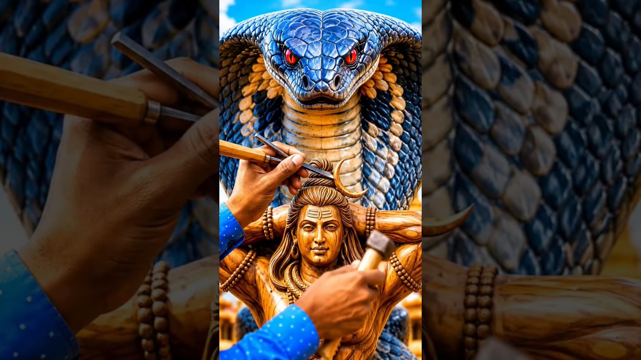 😱 लकड़ी से प्रकट हुआ महादेव 🙏 #woodcarving #motivation #bhakti #shorts #trending #lordshiva
