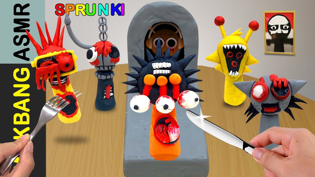 Mukbang All SPRUNKI Phase 5 R.I.P OREN SAD STORY  Mukbang Clay ASMR Kluna Tik Animation#sprunki