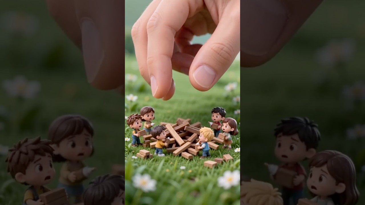 Tiny Village Rescue Mission PART-2 😍 Mini World Adventure! ☔ #shortvideo #cartoon #viral #funny #d