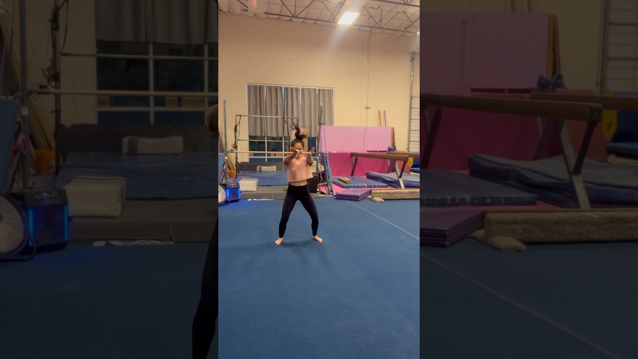 Side sumo to aerial! #shorts #gymnastics