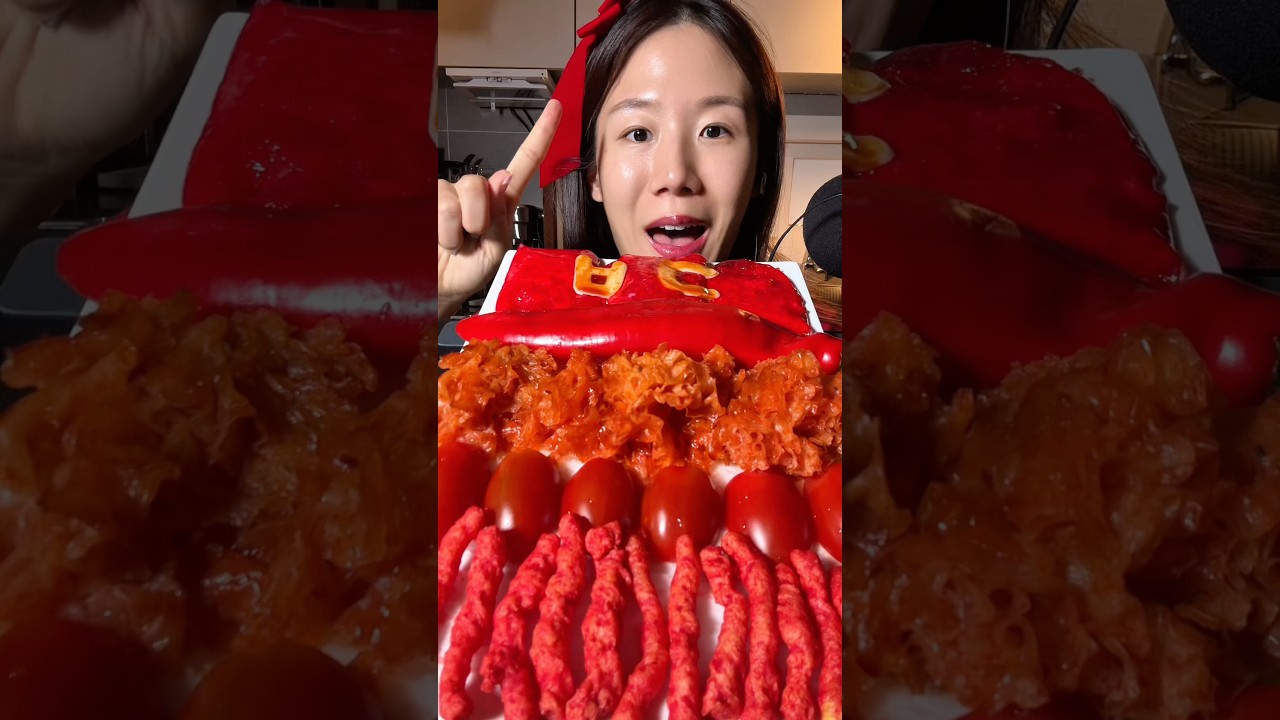랜덤 숫자먹방 red food #mukbang