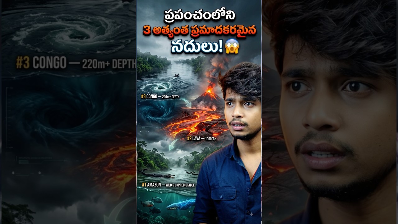 🤯 ప్రపంచంలో ప్రమాదకరమైన నదులు #osmdhruva #telugu #telugufacts #telugunews