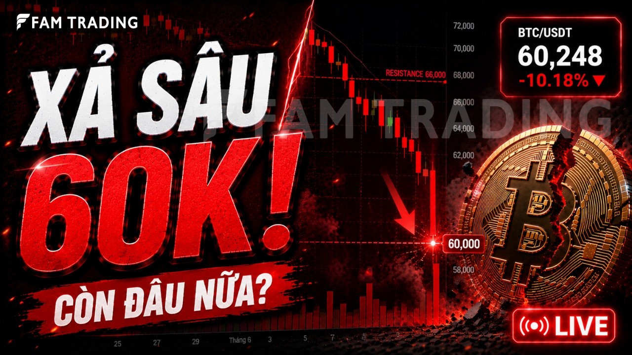 BTC HÔM NAY: 60K - XẢ SÂU CÒN ĐÂU NỮA  | Phân Tích Crypto Live