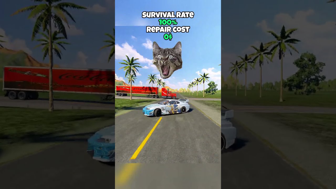 Chance of survival with different vehicles #beamng #beamngdrive #game #gaming #car #cars