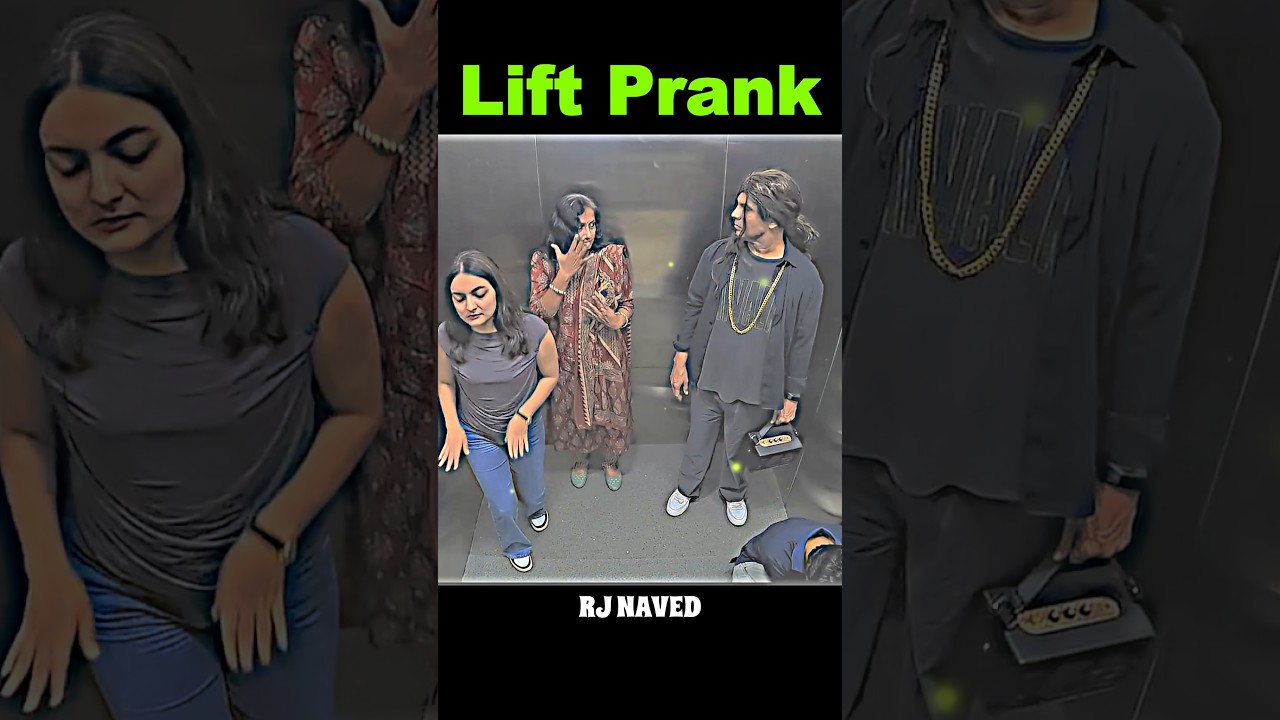 Aunty started dancing Prank In Lift 😅 Don't Miss The End 🫶Credit- Rj Naved 😚#rjnaved #comedy #prank