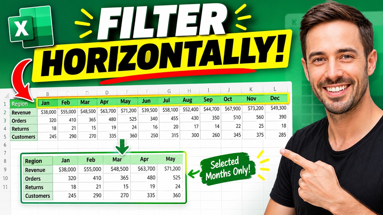 Can You Filter Horizontally in Excel? Yes! Here's How