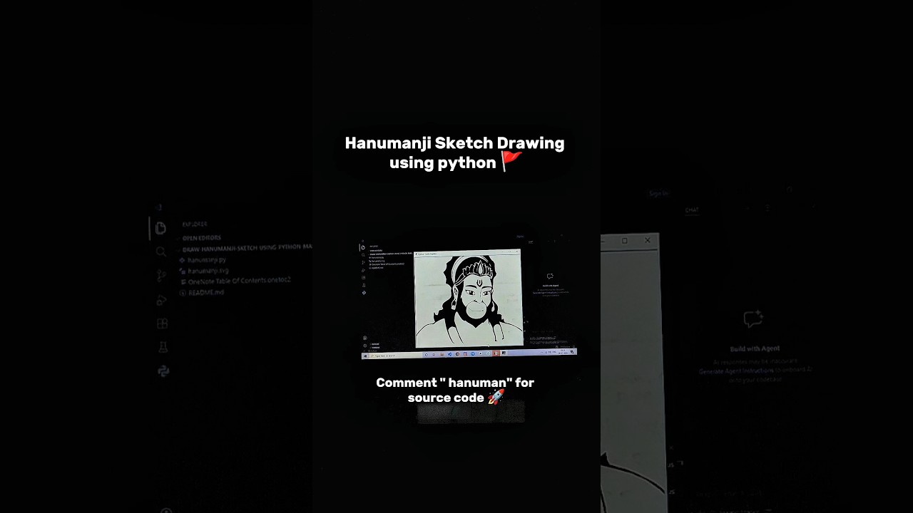 Hanuman Ji Sketch Using Python 🛕 | OpenCV Image Processing | Python Project #shorts @kodez_lo