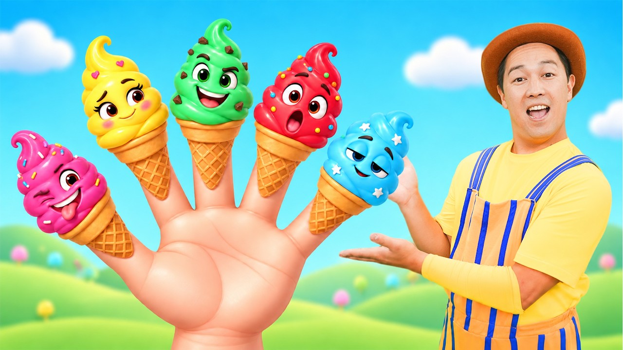 Colorful Ice Cream Finger Family 🍦🌈 +MORE | TigiBoo Kids Songs Nursery Rhymes