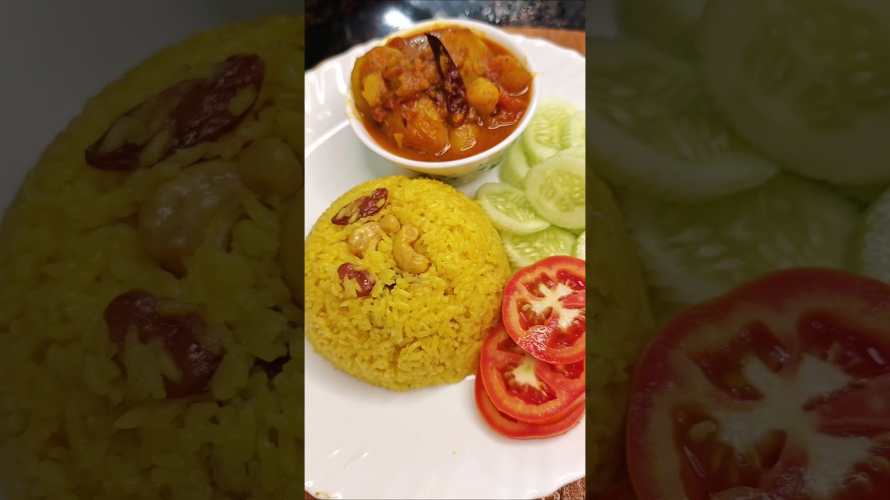 😋বাসন্তী পোলাও রেসিপি#youtubeshorts #video #😋😋😋